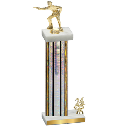 Accented Single Silver Glacier Year Shooter Trophy