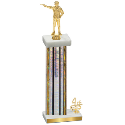 Accented Single Silver Glacier Fourth Place Shooter Trophy