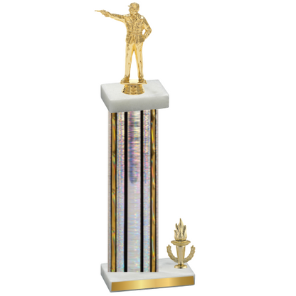 Accented Single Silver Glacier Victory Shooter Trophy
