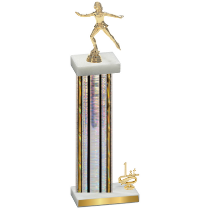 Accented Single Silver Glacier First Place Skater Trophy