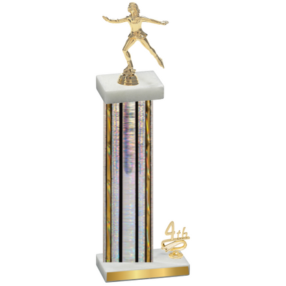 Accented Single Silver Glacier Fourth Place Skater Trophy