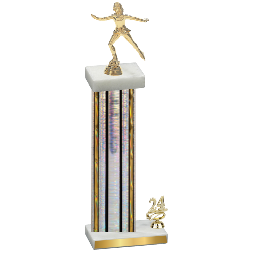 Accented Single Silver Glacier Year Skater Trophy