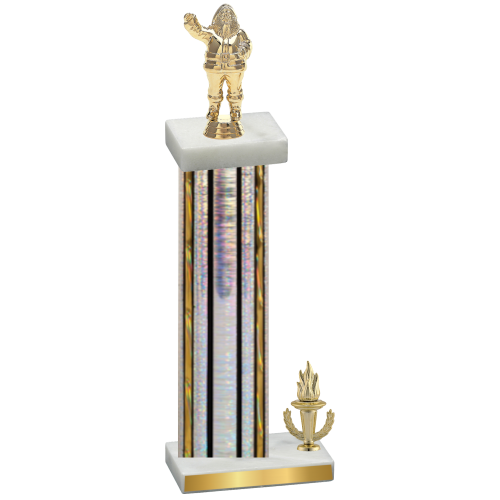 Accented Single Silver Glacier Victory Holiday Trophy