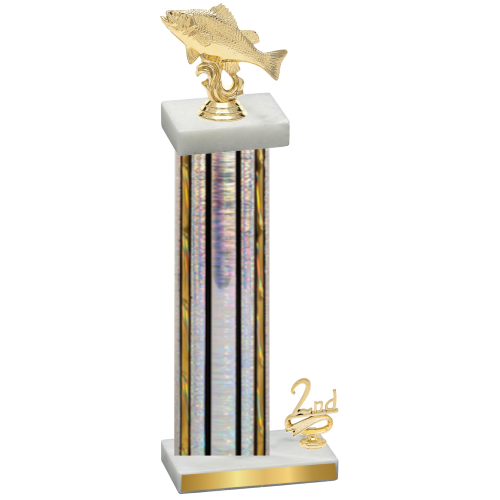 Accented Single Silver Glacier Second Place Fishing Trophy