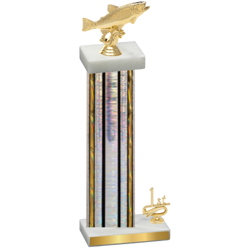 Accented Single Silver Glacier First Place Fishing Trophy