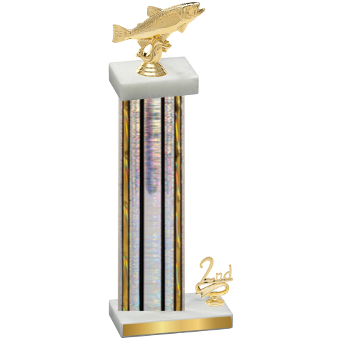 Accented Single Silver Glacier Second Place Fishing Trophy