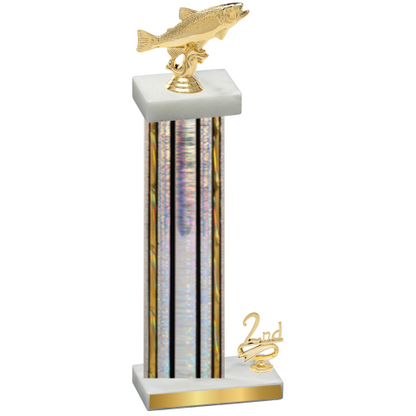 Accented Single Silver Glacier Second Place Fishing Trophy