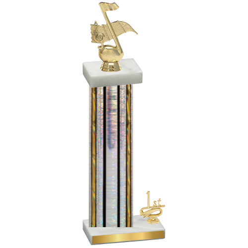 Accented Single Silver Glacier First Place Music Trophy