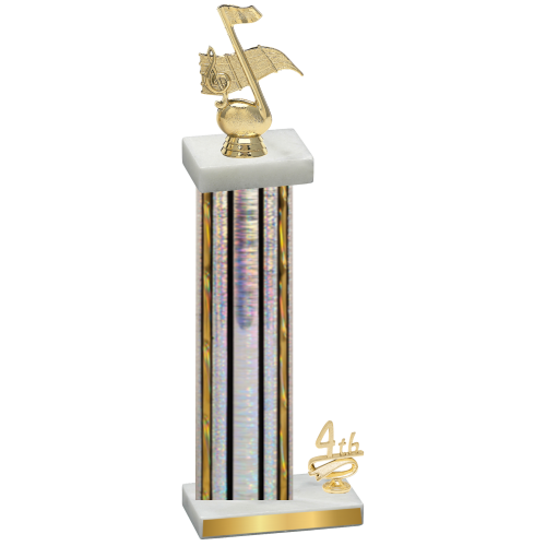 Accented Single Silver Glacier Fourth Place Music Trophy