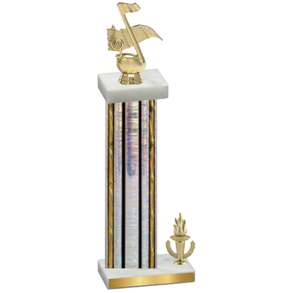 Accented Single Silver Glacier Victory Music Trophy
