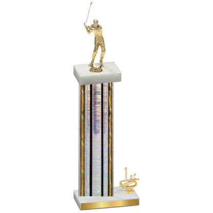 Accented Single Silver Glacier First Place Golf Trophy