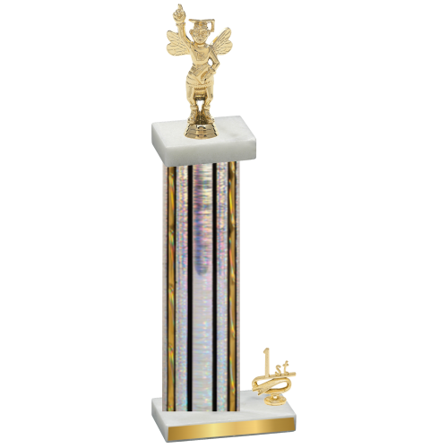 Accented Single Silver Glacier First Place Academics Trophy