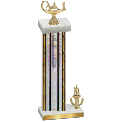 Accented Single Silver Glacier Victory Academics Trophy