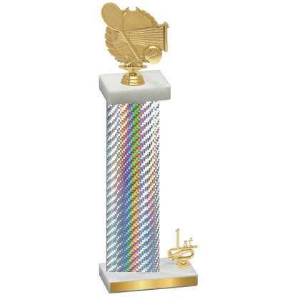 Accented Single Silver Carbon Fiber First Place Tennis Trophy