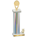 Accented Single Silver Carbon Fiber Year Insert Trophy
