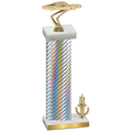 Accented Single Silver Carbon Fiber Victory Cars Trophy