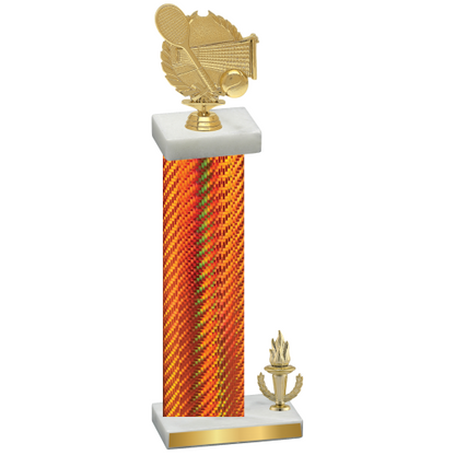 Accented Single Orange Carbon Fiber Victory Tennis Trophy