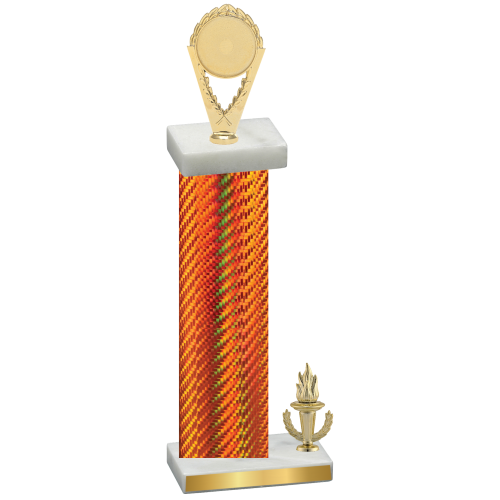 Accented Single Orange Carbon Fiber Victory Insert Trophy