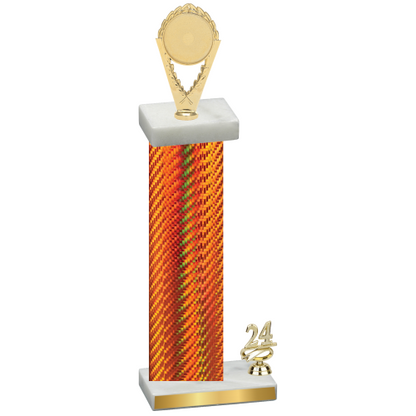 Accented Single Orange Carbon Fiber Year Insert Trophy