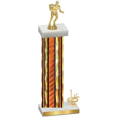 Accented Single Orange Glacier First Place Rugby Trophy