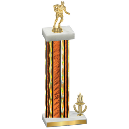 Accented Single Orange Glacier Victory Rugby Trophy