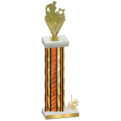 Accented Single Orange Glacier First Place Rugby Trophy