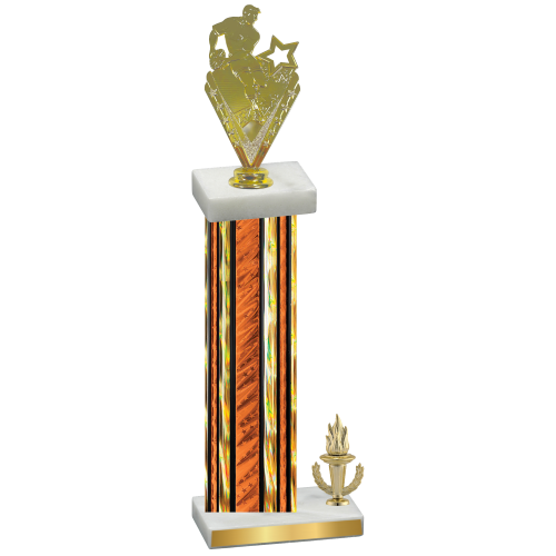 Accented Single Orange Glacier Victory Rugby Trophy