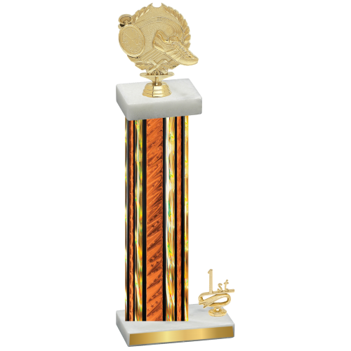 Accented Single Orange Glacier First Place Running Trophy