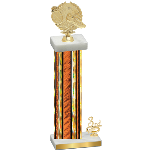 Accented Single Orange Glacier Third Place Running Trophy
