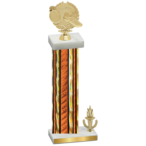 Accented Single Orange Glacier Victory Running Trophy