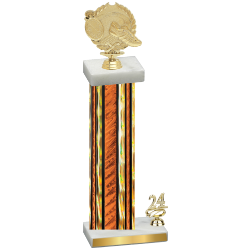 Accented Single Orange Glacier Year Running Trophy