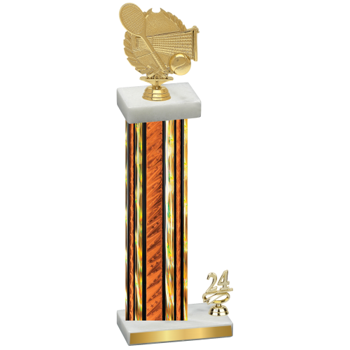 Accented Single Orange Glacier Year Tennis Trophy