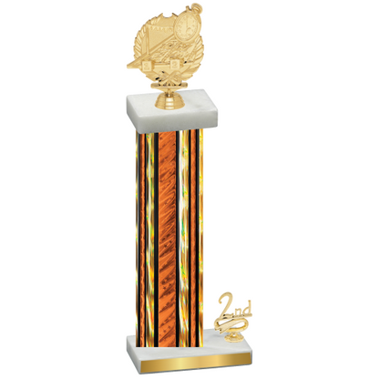 Accented Single Orange Glacier Second Place Swimming Trophy