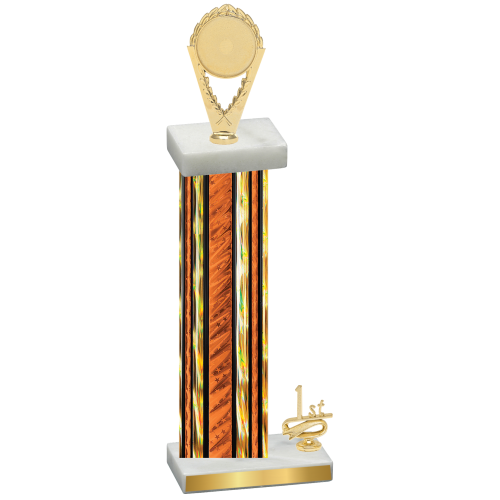 Accented Single Orange Glacier First Place Insert Trophy