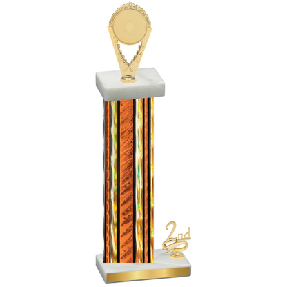 Accented Single Orange Glacier Second Place Insert Trophy