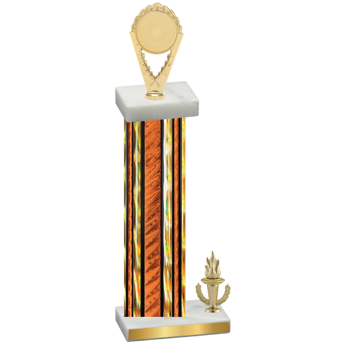 Accented Single Orange Glacier Victory Insert Trophy