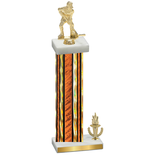 Accented Single Orange Glacier Victory Hockey Trophy