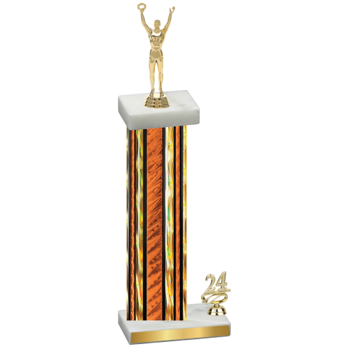 Accented Single Orange Glacier Year Victory Trophy