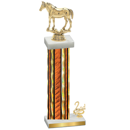 Accented Single Orange Glacier Second Place Horses Trophy