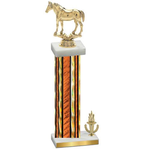 Accented Single Orange Glacier Victory Horses Trophy