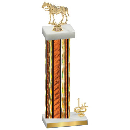 Accented Single Orange Glacier First Place Horses Trophy