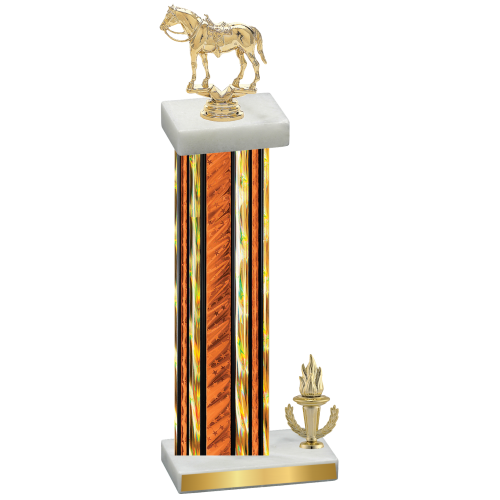 Accented Single Orange Glacier Victory Horses Trophy