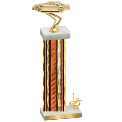 Accented Single Orange Glacier First Place Cars Trophy