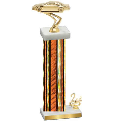 Accented Single Orange Glacier Second Place Cars Trophy