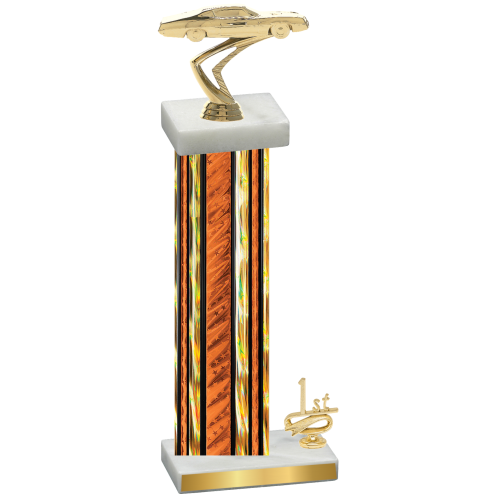 Accented Single Orange Glacier First Place Cars Trophy