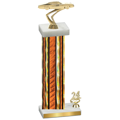 Accented Single Orange Glacier Year Cars Trophy