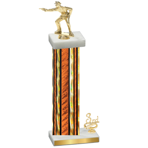Accented Single Orange Glacier Third Place Shooter Trophy