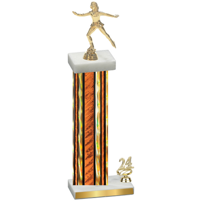 Accented Single Orange Glacier Year Skater Trophy