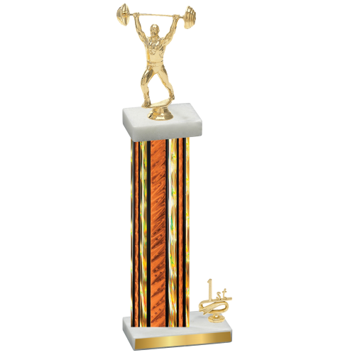 Accented Single Orange Glacier First Place Weights Trophy