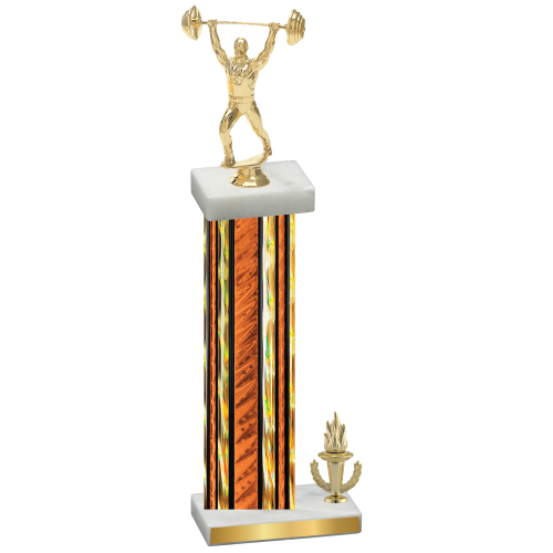 Accented Single Orange Glacier Victory Weights Trophy